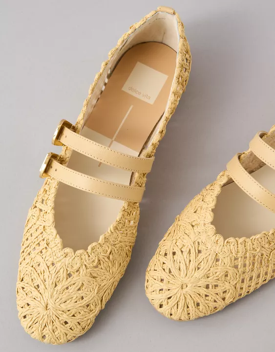Dolce Vita Baylee Sunflower Ballet Flats Natural 2 Dolce Vita Baylee Sunflower Ballet Flats Natural - Image 2