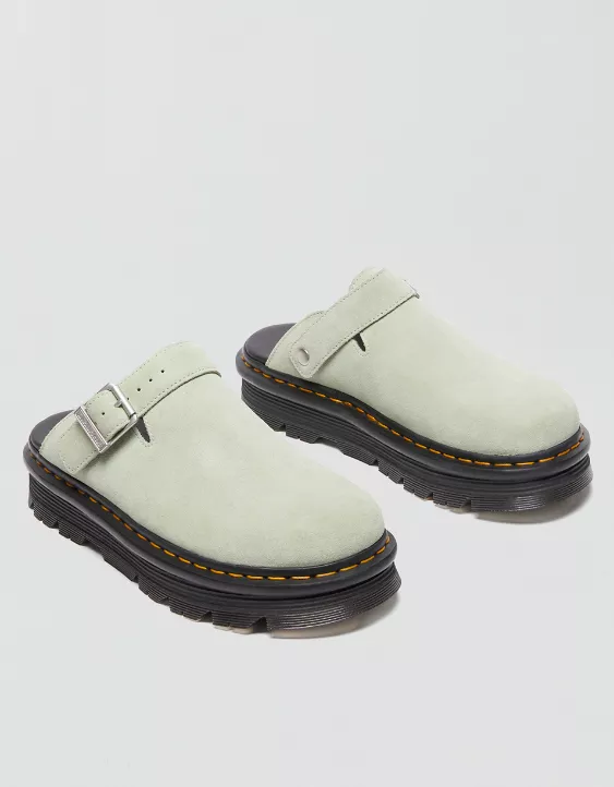 Dr. Martens Zebzag Suede Slingback Mule Mist Green 2 Dr. Martens Zebzag Suede Slingback Mule Mist Green - Image 2