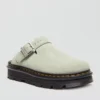 Dr. Martens Zebzag Suede Slingback Mule Mist Green