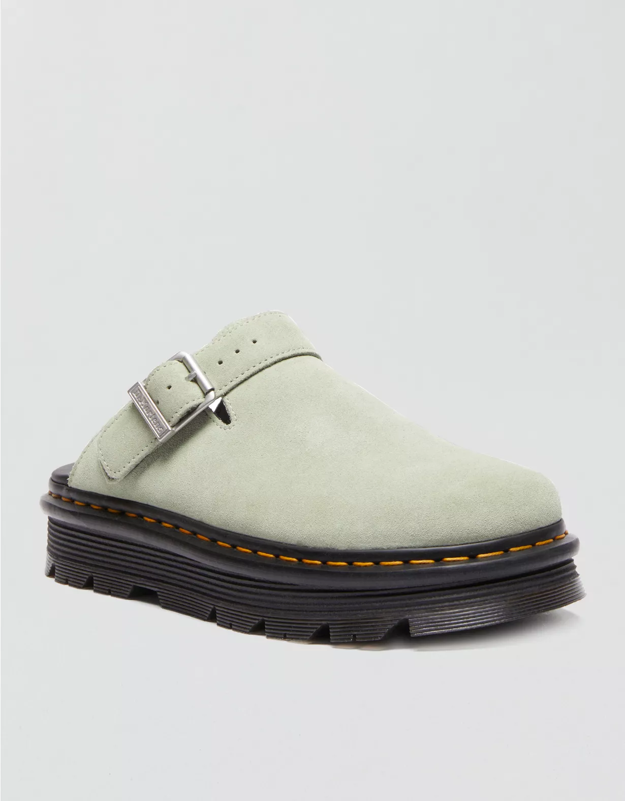 Dr. Martens Zebzag Suede Slingback Mule Mist Green 1 Dr. Martens Zebzag Suede Slingback Mule Mist Green