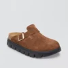 Birkenstock Boston Chunky Suede Clog Cognac