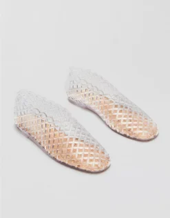 Steve Madden Grove Clear Jelly Flat Clear