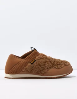 Teva Women's ReEMBER Fleece Slipper Moccasin Tan