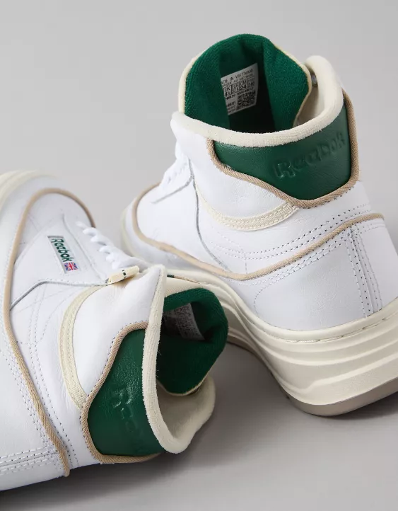 Reebok Women's Club C Double Geo Hi Heritage Sneaker Green 3 Reebok Women's Club C Double Geo Hi Heritage Sneaker Green - Image 3