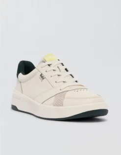 Keds The Court Leather Lace-Up Sneaker Cream