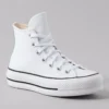 Converse Chuck Taylor Leather All Star Platform Lift High-Top Sneaker White