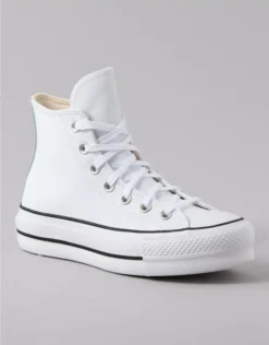 Converse Chuck Taylor Leather All Star Platform Lift High-Top Sneaker White