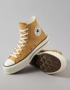 Converse Chuck Taylor Classic Romantic All Star High-Top Platform Sneaker Sand -American Eagle Fashion 7412 6857 209 d1