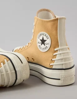 Converse Chuck Taylor Classic Romantic All Star High-Top Platform Sneaker Sand -American Eagle Fashion 7412 6857 209 d2