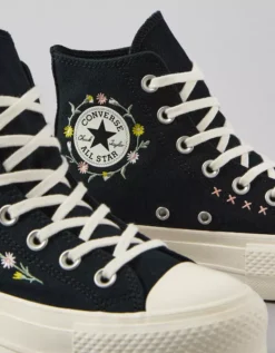 Converse Chuck Taylor All Star Embroidered Flowers High-Top Sneaker Black -American Eagle Fashion 7412 6960 001 d3