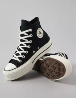 Converse Chuck Taylor All Star Platform Lift High-Top Sneaker Black -American Eagle Fashion 7412 7060 001 d1