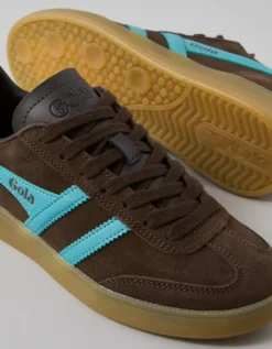 Gola Viper Leather Sneaker Chocolate -American Eagle Fashion 7412 7079 285 d1