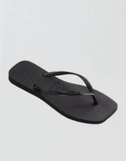 Havaianas Women's Slim Square Flip Flops Black