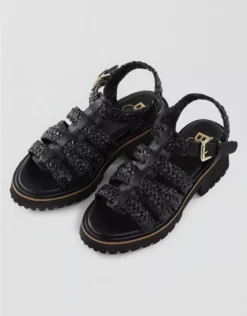 Seychelles Chickadee Fisherman Sandal Black