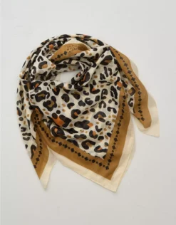 Maison Lecomte Large Léo Camel Pareo Scarf Beige