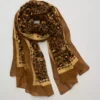 Maison Lecomte Large Léo Camel Pareo Scarf Camel