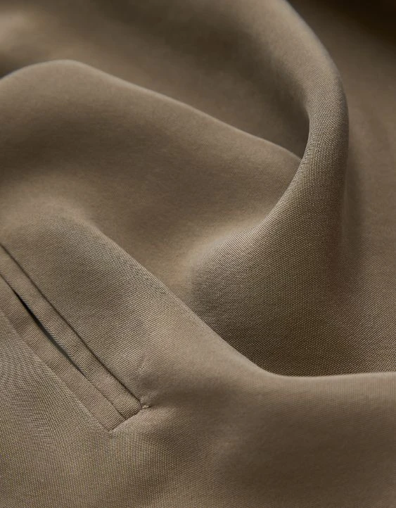 AE77 Premium Silk Bandana Scarf Taupe 3 AE77 Premium Silk Bandana Scarf Taupe - Image 3
