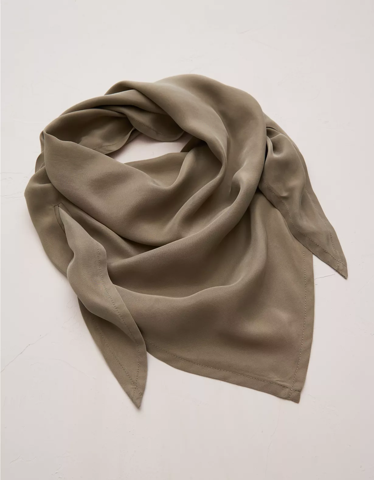 AE77 Premium Silk Bandana Scarf Taupe 1 AE77 Premium Silk Bandana Scarf Taupe
