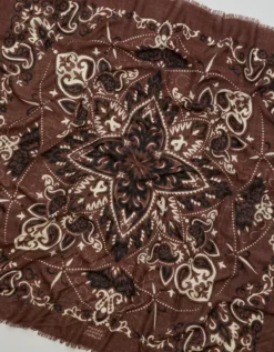 Maison Lecomte Flament Bandana Scarf Brown -American Eagle Fashion 7455 3120 200 d1
