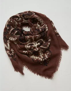 Maison Lecomte Flament Bandana Scarf Brown