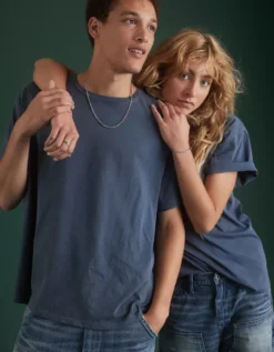 AE77 Premium Classic T-Shirt Navy -American Eagle Fashion 7455 3190 410 of