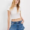 AE Low-Rise Denim Mini Skirt