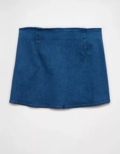 AE Next Level Low-Rise Denim Micro Skort Medium Tinted -American Eagle Fashion 8332 5099 909 b