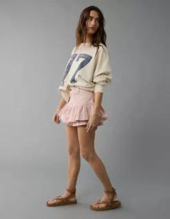 AE Snappy Stretch Mini Ruffle Skort Hushed Violet -American Eagle Fashion 9332 5060 535 os