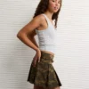 AE Mid-Rise Pleated Camo Skort Traditional Camo